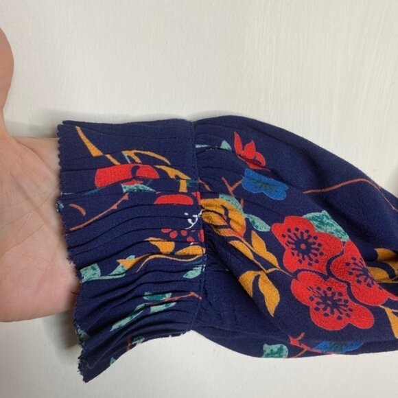 Sea New York Floral Print Ruffle Collar Mari Top Blouse 6 - Picture 10 of 12